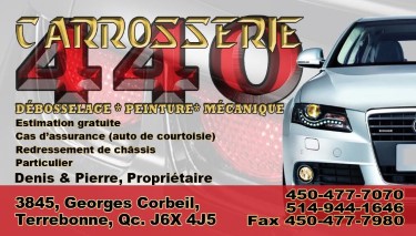Carrosserie 440 - Carrossier, Atelier de carrosserie à Mascouche